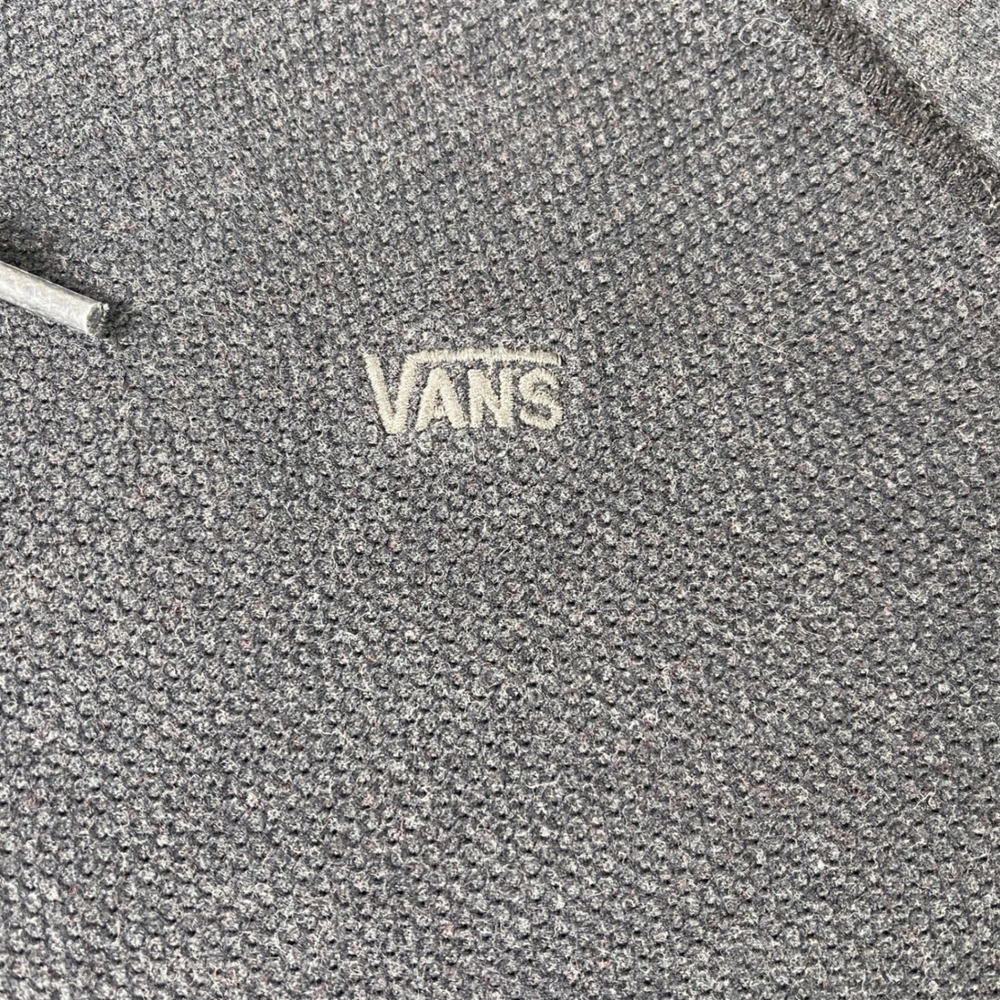 Vans Hoodie Mens M Gray Textured‎ Raglan Pullover Skate Streetwear - Picture 4 of 8